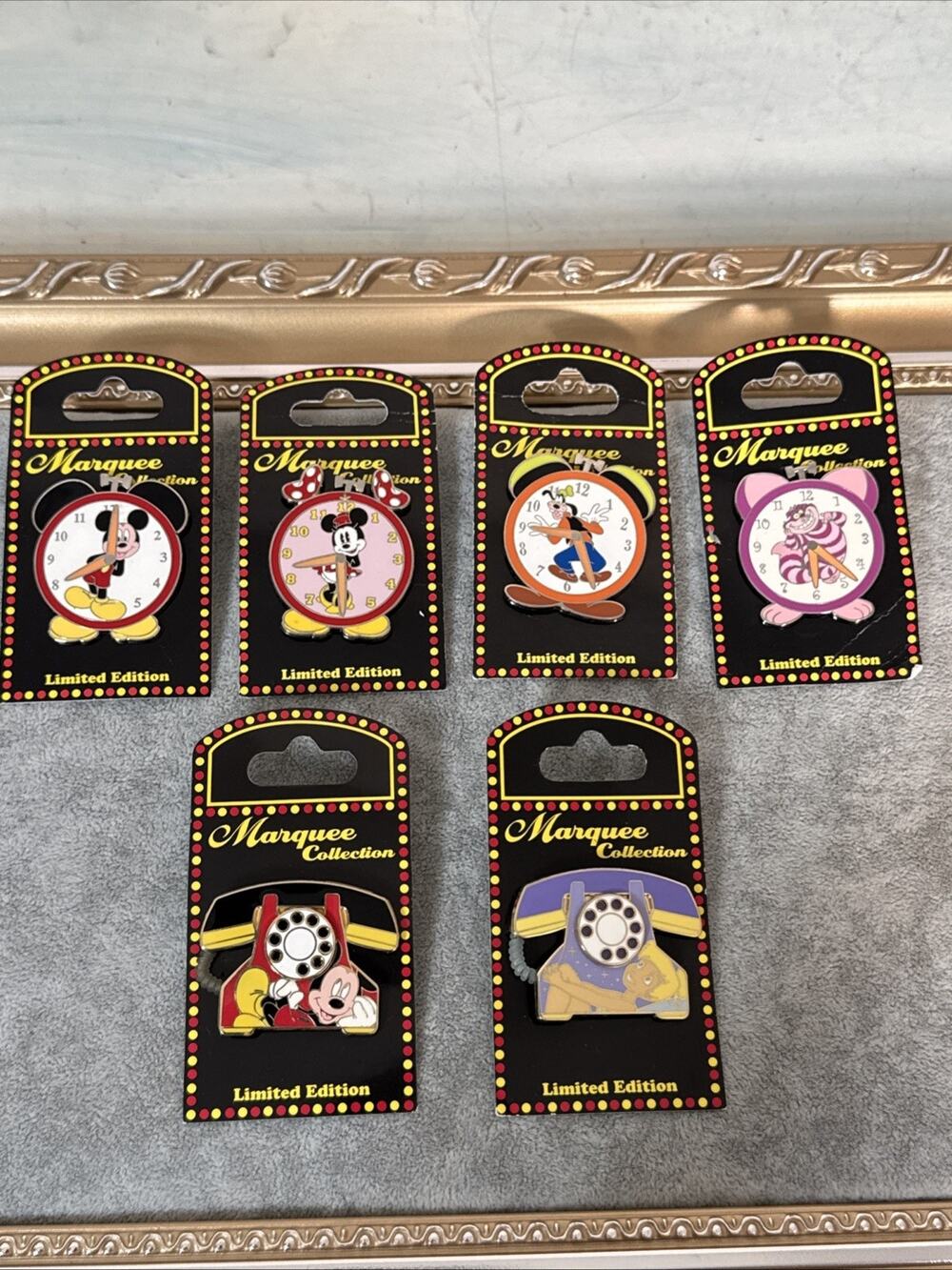 Disney Limited Edition Marquee Collection Pins Character Clocks And Phones